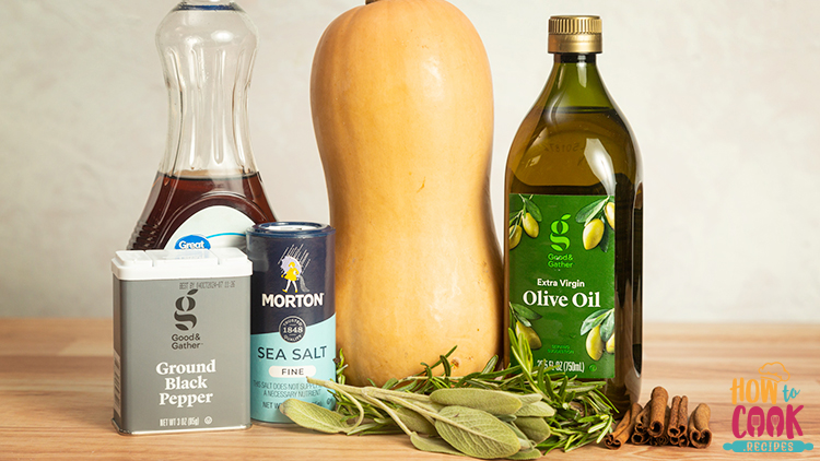Roasted butternut squash ingredients